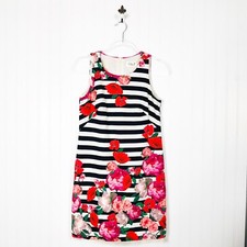 Eliza J Floral Striped Dress Women’s Size 4 