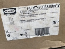  E Hubbell HBL6750GY Surface Metal Raceway Fitting