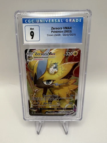 Pokemon TCG Zeraora VMAX Crown Zenith GG42/GG70 CGC 9 Mint