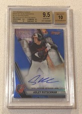 2019 Bowman Best Blue Refractor ADLEY RUTSCHMAN Auto RC BGS 9.5/10 #150