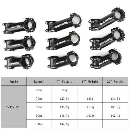 BUCKLOS 31.8mm Carbon surface Handlebar Stem Aluminum 60-120mm Bicycle Parts US - Picture 7 of 14