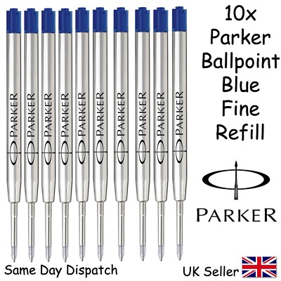 Original Parker BLAU feiner Kugelschreiber Kugelschreibermine x10