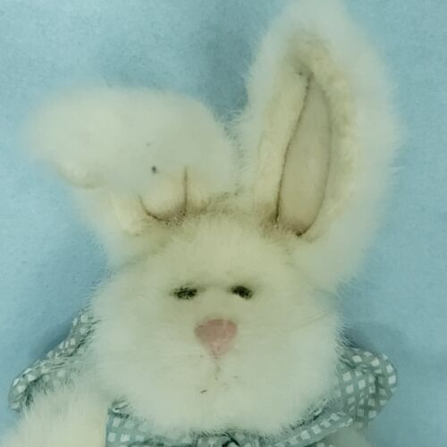 Boyds Ostern Lil Petey Kaninchenohren gebeugt blau weiß Ostern 8" Archiv 1988-2001 - Bild 2 von 8