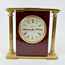 Howard Miller Rosewood Encore Bracket 6.5" Tabletop Desk Clock 645-104