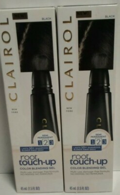 Lot of 2 Clairol Semi Permanent Root Touch-Up Color Blending Gel - Black