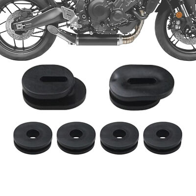 6PCS Universal Oval Runde Gummi Motorrad Seitenabdeckung Tülle Seitenabdeckung 