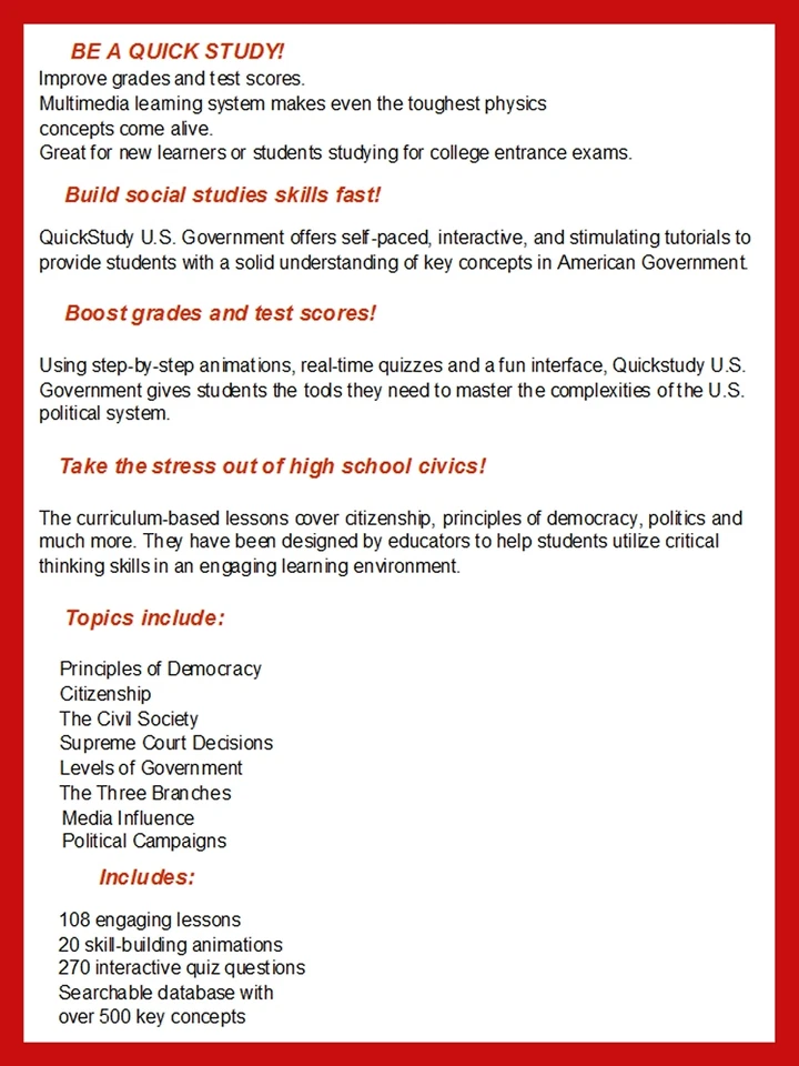 U.S. GOVERNMENT - 108 LESSONS. BUILD SKILLS FAST! SHIPS FAST ! - Image 3 of 4