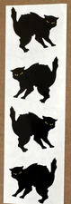 Vintage Mrs Grossman's Stickers Halloween Black Cat 1987