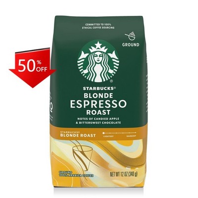 Starbucks Blonde Espresso Blend Light Roast Ground Coffee - 12oz