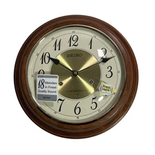 Seiko  12.5" Verona Musical Wall Clock, Solid Walnut – NEW Open Box QXM283BLH