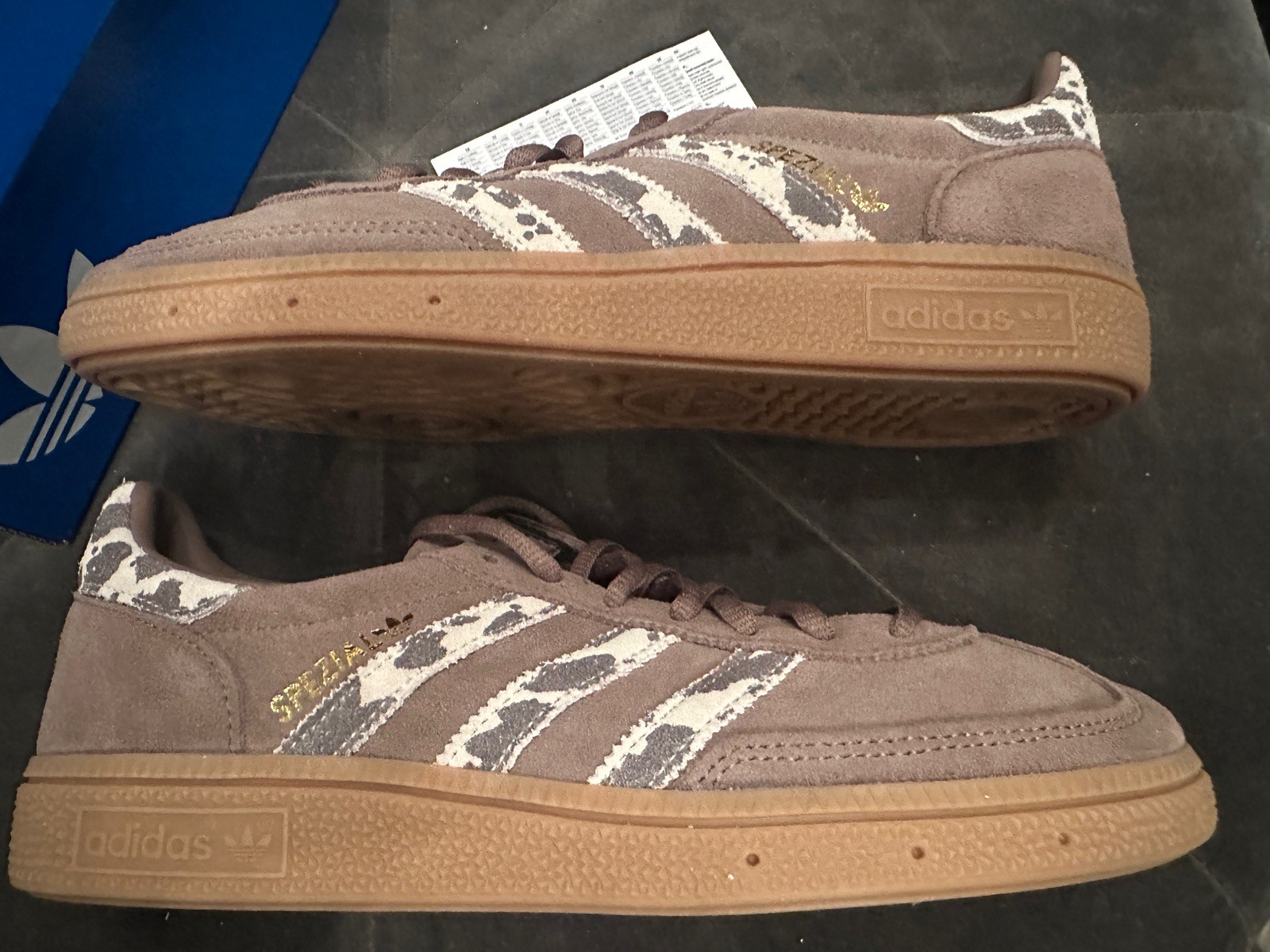 Adidas Handball Spezial J Trace Brown Cow Print  UK 6 BNIB rare & sold out image 5