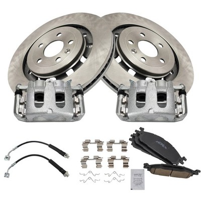 For Ford Explorer 15 TRQ Front Disc Brake Kit w Ceramic Pads, Calipers & Hoses