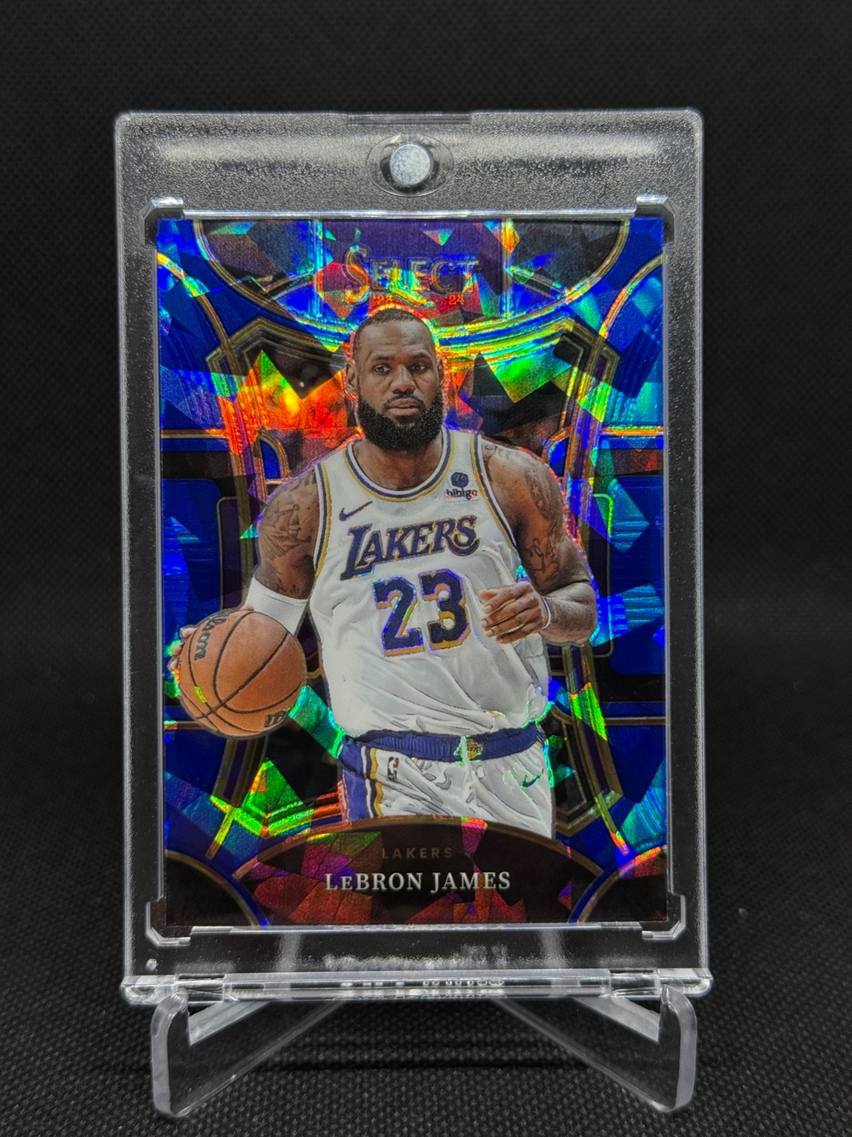 LEBRON JAMES 2023-24 Select Mezzanine Blue Crack ice Prizm #335