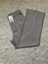 Everlane Taupe Mini Gingham Women’s Wide Leg Plaid Trousers Size 10s
