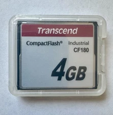 Transcend CF180 TS4GCF180 Card 4GB Industrial CompactFlash with case