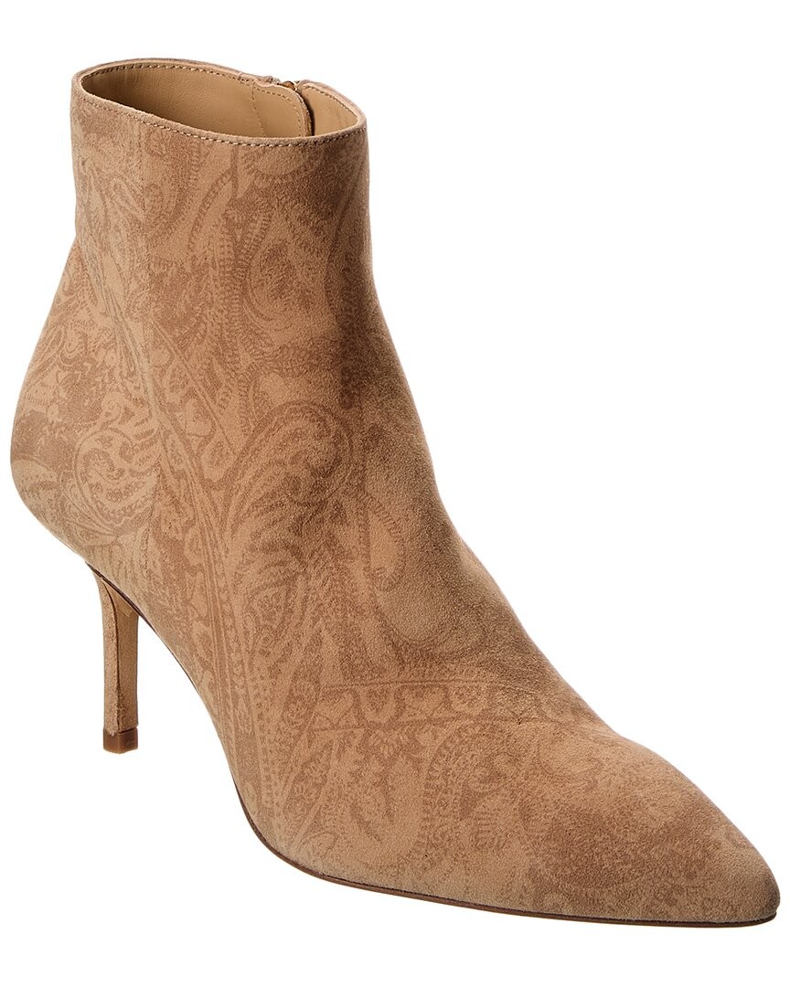 L'agence Aimee Suede Bootie Women's Tan 36
