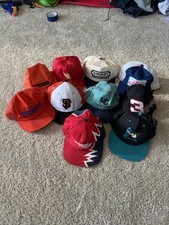 10 Piece Vintage Sports/Racing SnapBack/Strapback Hat Lot Excellent Condition