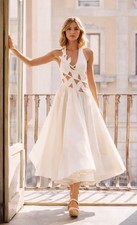BNWT Zimmermann LUNA APPLIQUE MIDI DRESS