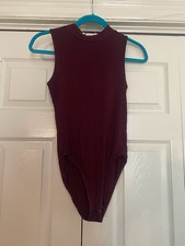 Forever 21 Women's Maroon Tank Body Suit Full Coverage Size S