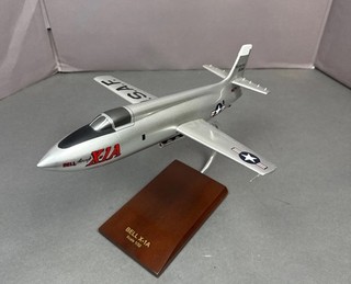 USAF Aircraft Bell X 1A Wood Desk Top Model 1/32nd scale Silver Super C@@L!