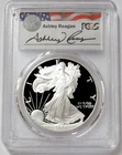 2001 W SILVER AMERICAN EAGLE $1 PROOF 1 oz ASHLEY REAGAN SIGNED PCGS PR 69 DCAM