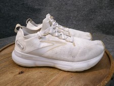Brooks Glycerin Stealthfit 20 Women's Size 9 B White/Khaki Running Shoes Sneaker
