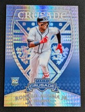 2018 Panini Crusade Ronald Acuña Jr. #18 Rookie Card Hyper Prizm /299 Braves. rookie card picture