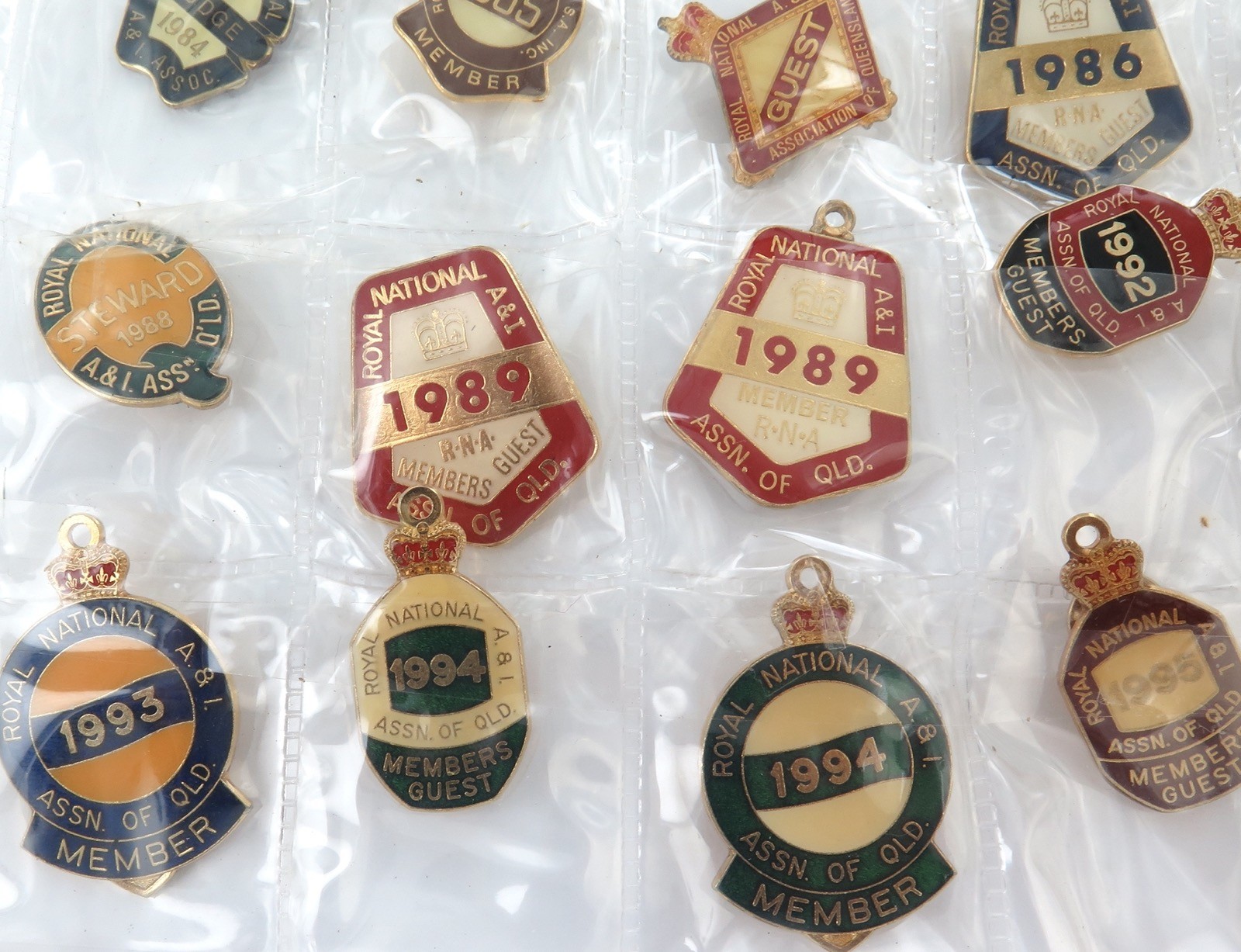 Superb Job Lot Brisbane EKKA / RNA Members, Guest, Judges, Steward Badges 