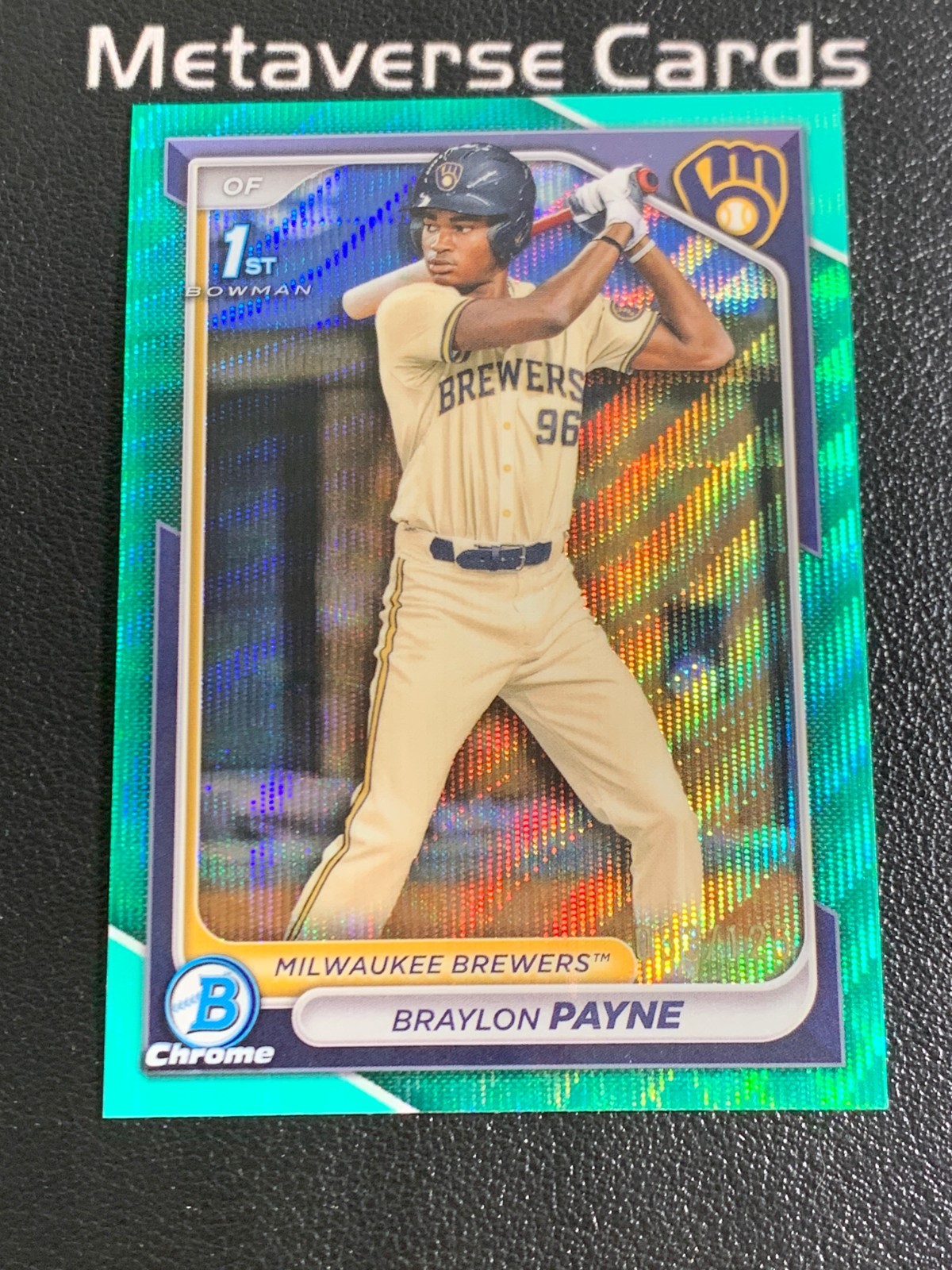 2024 Bowman Draft Chrome Braylon Payne 1st Bowman Aqua Wave Refractor /125