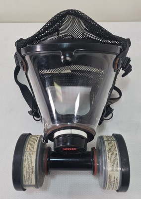 Scott 10005135 Full Face Mask Respirator SCBA w/Cartridges & Mesh Head Harness