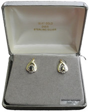 18KT Gold Over Sterling Silver Earrings 925 S...