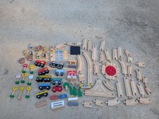 Mixed Lot Thomas Style BRIO Wooden Metal Trains Accessories tracks people 5lb