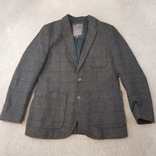Giacca uomo Jasper Conran 42 grigio finestra check lavoro utility blazer cappotto