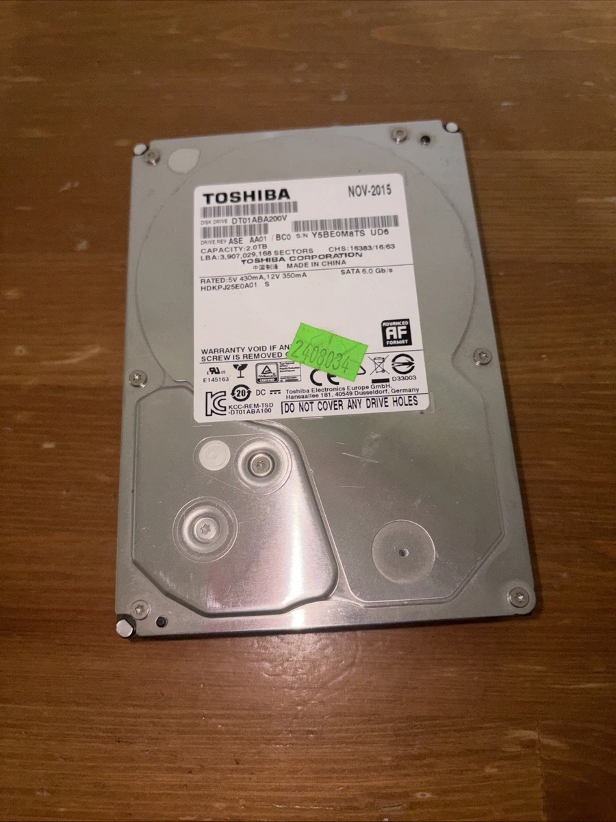 Toshiba SATA III Internal Hard Disk Drives 2TB Storage Capacity