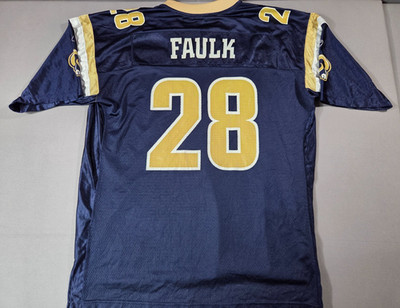 Vintage Y2K Reebok NFL Marshall Faulk 28 St Louis Rams Jersey Mens XL