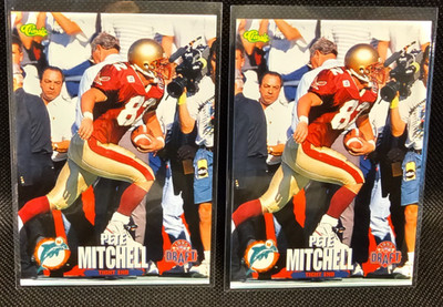 Pete Mitchell Dolphins lot of 2 1995 Classic Draft Rookie RC