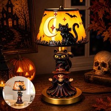 Halloween Lamp for Indoor Decorations, Witch Hat and Pumpkin Table Light