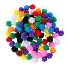 100 Pcs Mixed Color Pom Poms Colorful Bulk Valentines Day Decorations