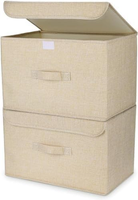 Homsorout 2 StüCk Aufbewahrungsboxen Mit Deckel, Faltbare Aufbewahrungsbox Mit G