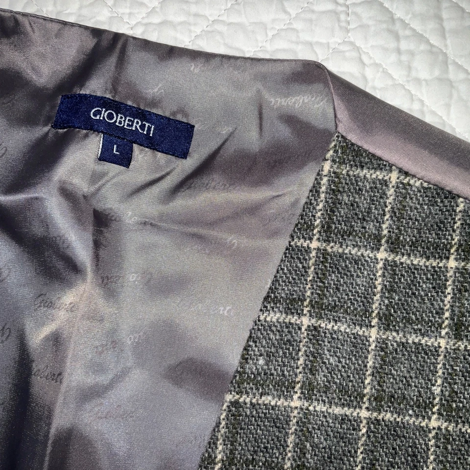 VESTIDO masculino xadrez cinza tamanho M G fantasia regência eduardiana vitoriana - Imagem 3 de 4