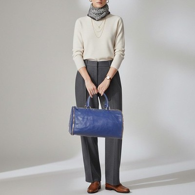Givenchy Zip Detail Blue Leather Satchel | eBay