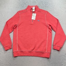 Tommy Bahama Pink Tobago Bay Half Zip Sweatshirt Men  s Size Small 118 NWT