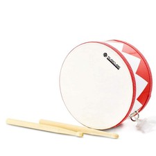 MUSICUBE Kids Drum Set 8-Inch Wooden with 2 Drumsticks for Toddler