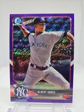 2018 Bowman Chrome Albert Abreu 462/655 Purple Refractor BCP234 New York Yankees
