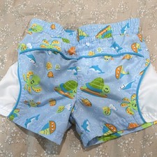 The Children's Place Boys Swim Shorts 3 Lined Elastic Waist Turtle