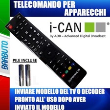 TELECOMANDO UNIVERSALE PER APPARECCHI MARCA ADB I-CAN  MODELLO ICAN 3900s