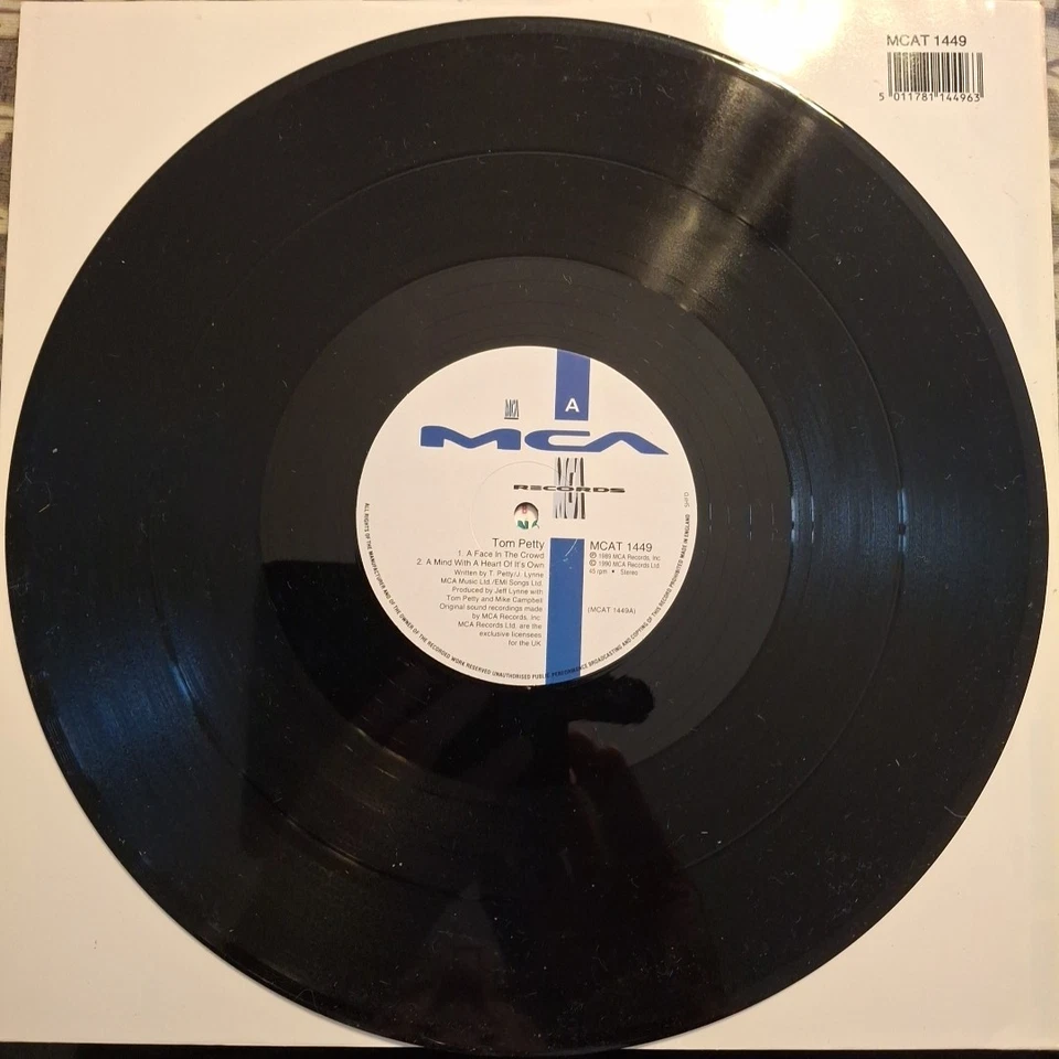 TOM PETTY  "A FACE IN THE CROWD" 12" VINYL SINGLE 1990 VG+ - Image 3 of 4