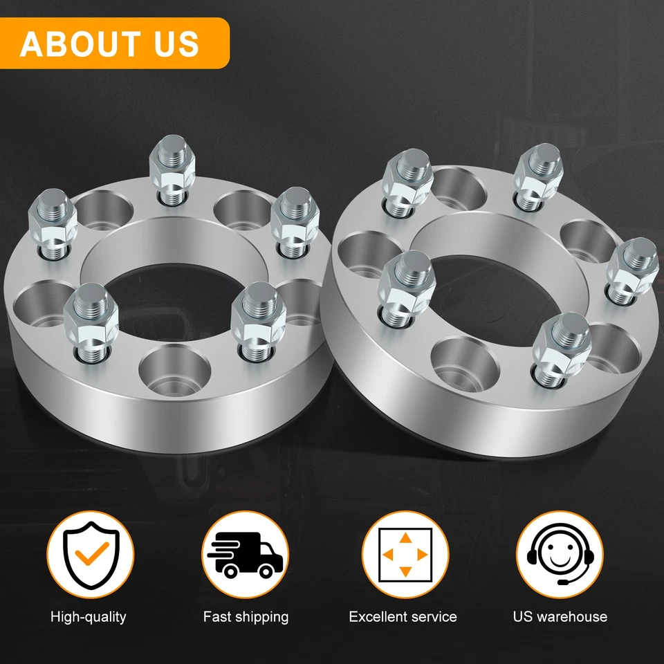 2Pcs 1.25" 5x4.5 Wheel Spacers 12x1.5 Studs fits Buick Park Avenue 92-05 - Image 4 of 4