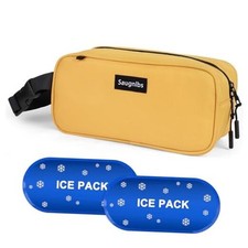 Small Cooler Bag,Mini Cooler Bag with Ice Packs,Insulated Lunch Bag with Yellow