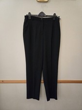 Gardeur Womens Black Slimline Trousers Size 44 UK 18 Regular Length Work Office